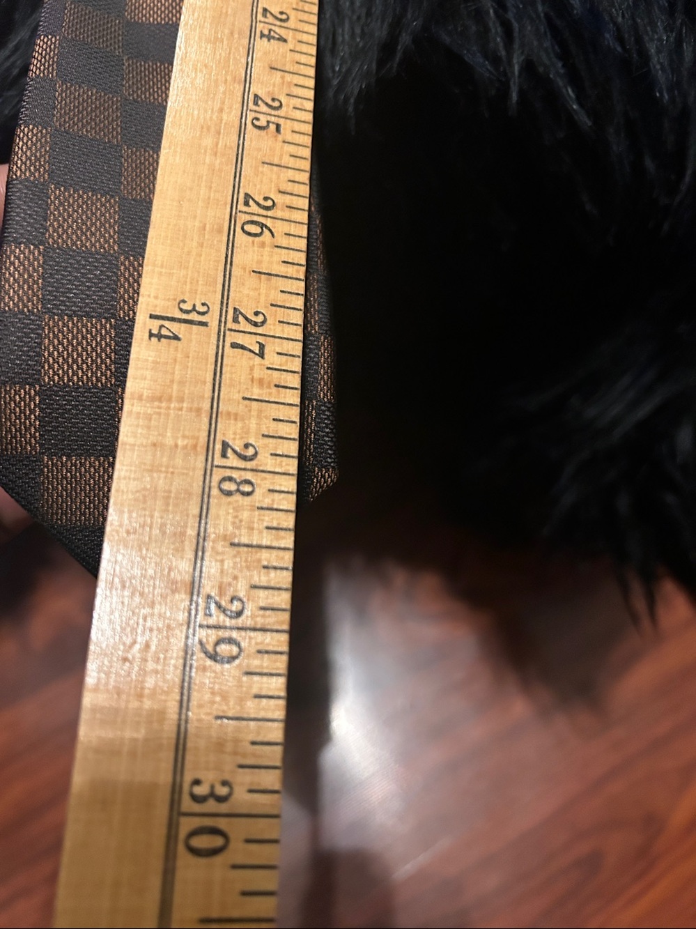 Kilburne & Finch Formalwear Necktie Brown & Black Checkered Checker Board - Picture 7 of 8